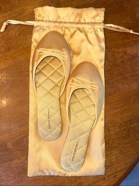 Banana Republic Golden Yellow Satin Ballet Flats